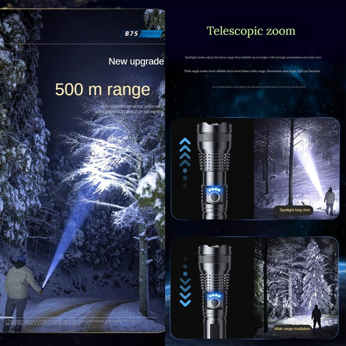 ✨Rechargeable LED Flashlight - High Lumen, Waterproof, Ultra Bright Flashlight for Emergencies