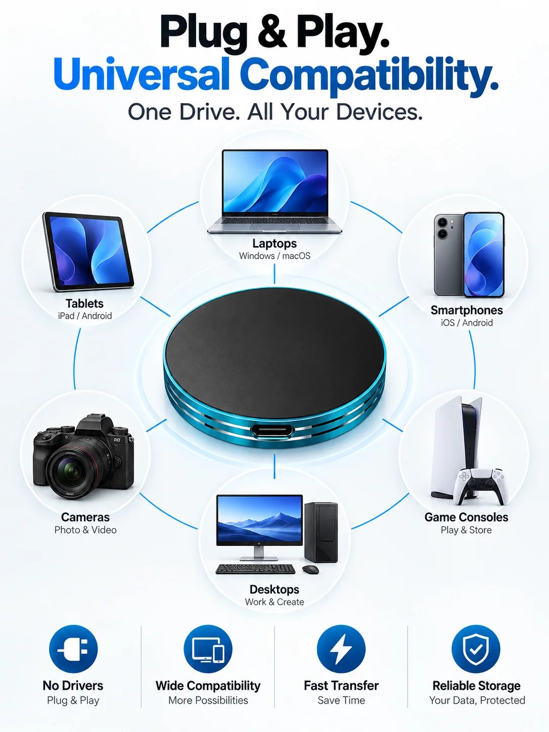 🔥HOT SALE🔥C Magnetic Portable SSD – Anti-Lost External Solid State Drive