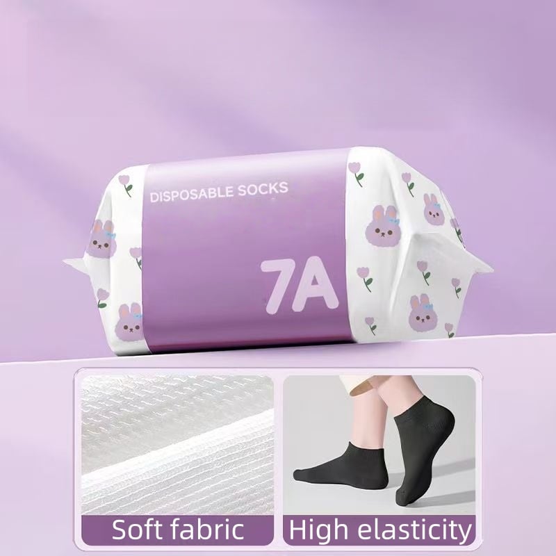 🎉Hot Sale- 50% OFF🔥Unisex Disposable Travel Socks – 5 Pairs Pack