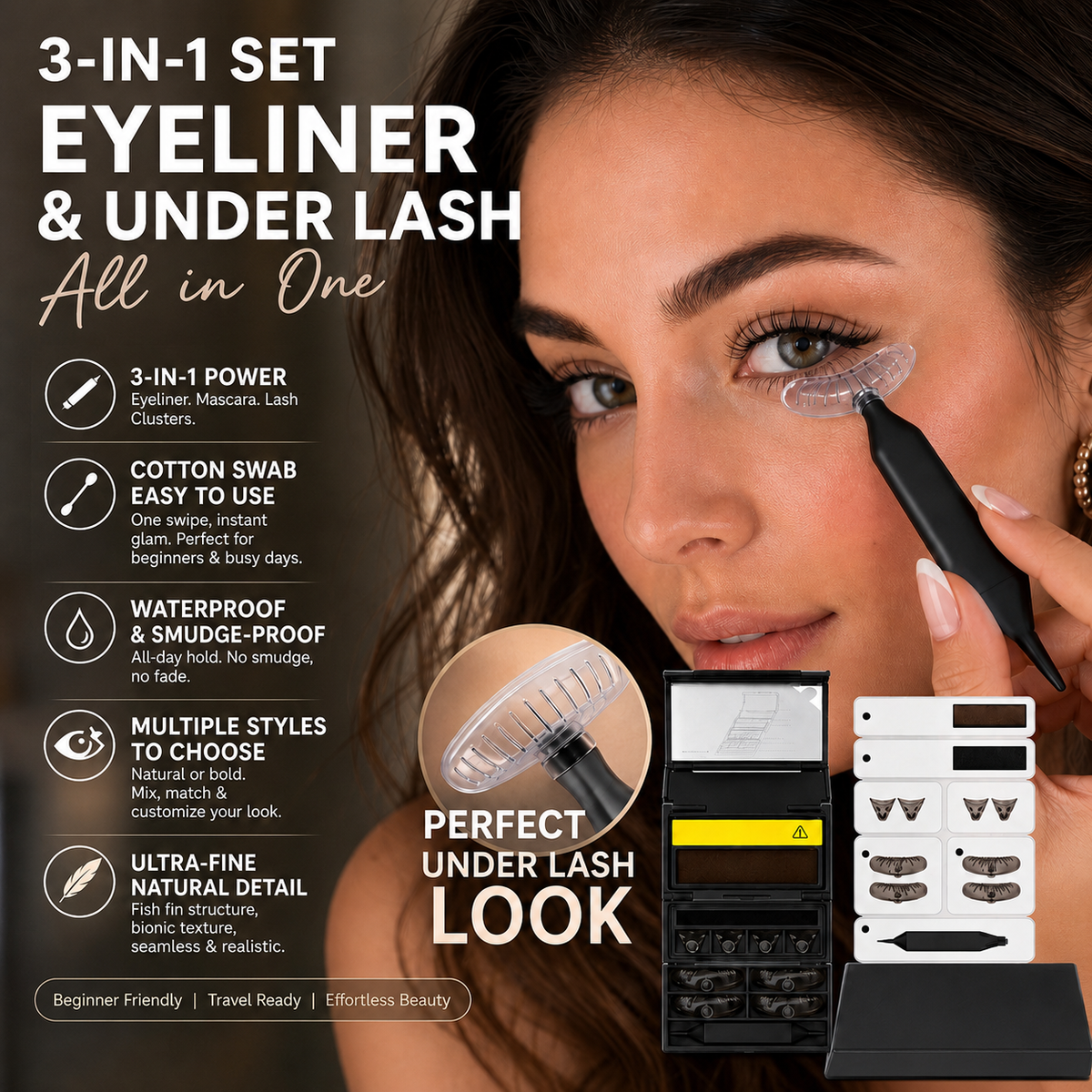 🔥 50% OFF! 3-in-1 Kit: Eyeliner and Lower Lash Stamp