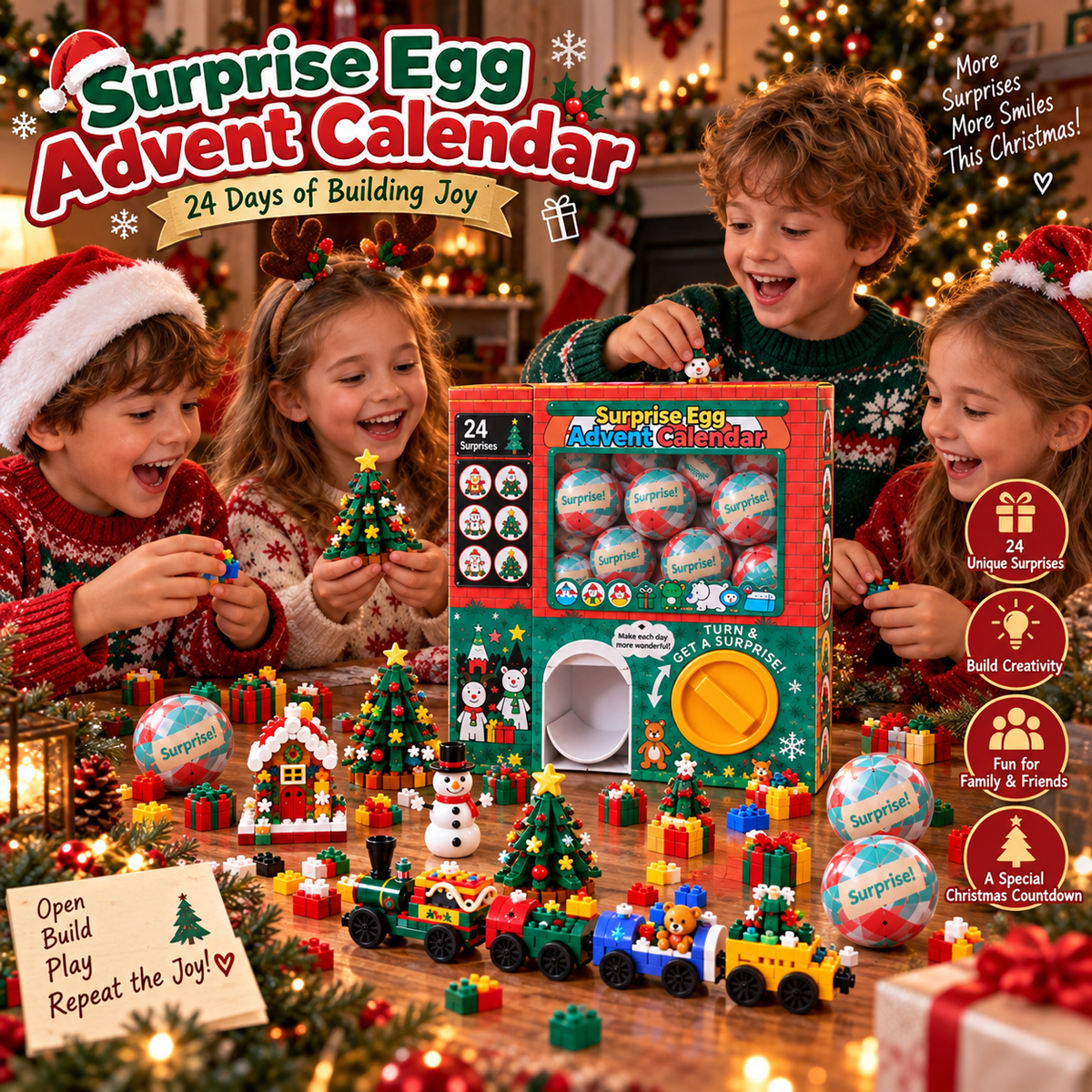 🎄🎅 2026 Christmas Capsule Building Blocks, Surprise Mini Building Set