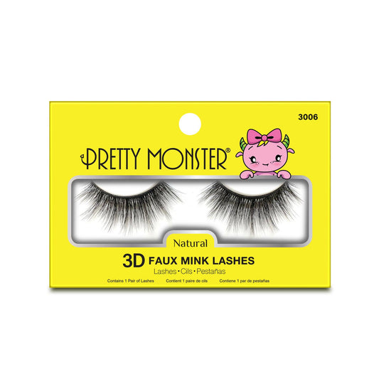Pretty Monster - Natural 3D Faux Mink Lashes | Costume Makeup NYC | SFX Makeup Shop