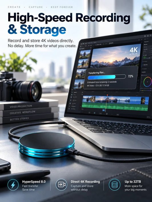 🔥HOT SALE🔥C Magnetic Portable SSD – Anti-Lost External Solid State Drive