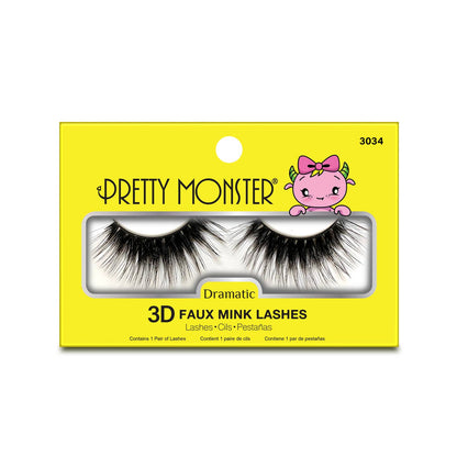 Pretty Monster - Dramatic 3D Faux Mink Lashes | Costume Makeup NYC | SFX Makeup Shop