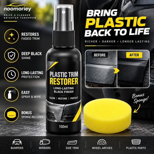 🚗Plastic Trim Restorer – Deep Black Finish & Easy DIY Care