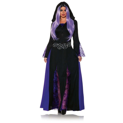 Mystic Witch Purple & Black Robe Women's Costume