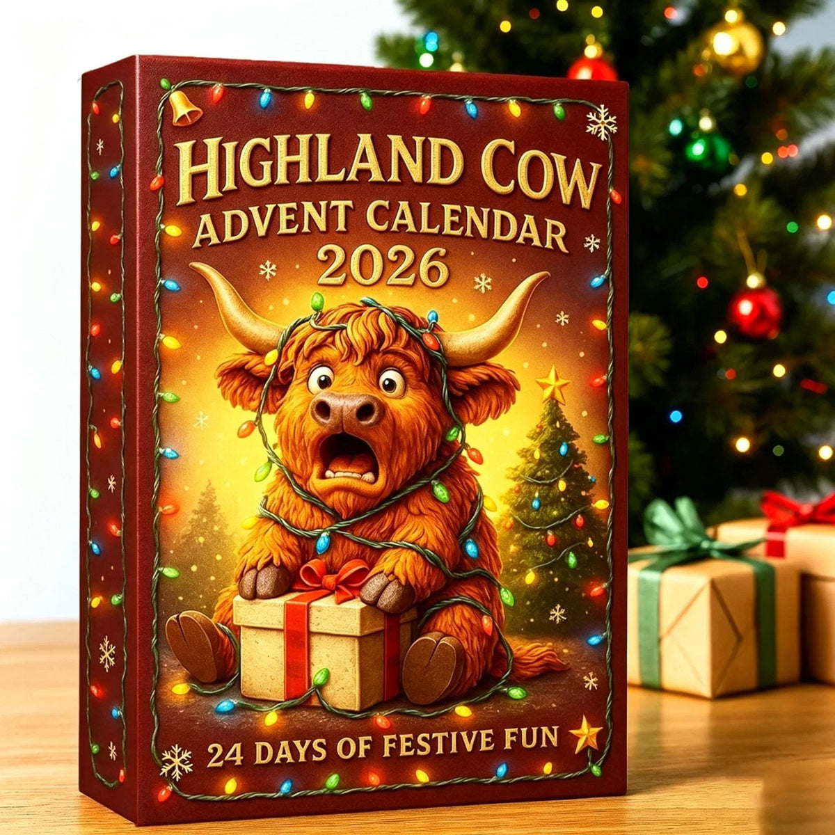 🏆Limited Time Sale 49% OFF 🎄🐮Highland Cow Advent Calendar 2026 – 24-Day Christmas Countdown with Cute Highland Cow Figurines