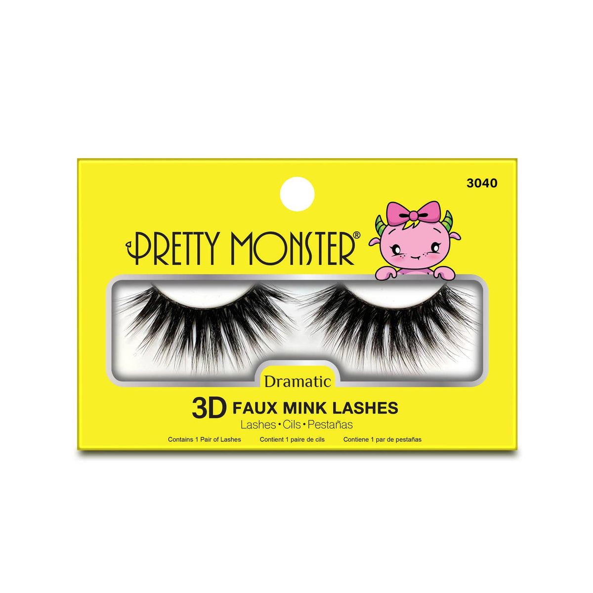 Pretty Monster - Dramatic 3D Faux Mink Lashes | Costume Makeup NYC | SFX Makeup Shop