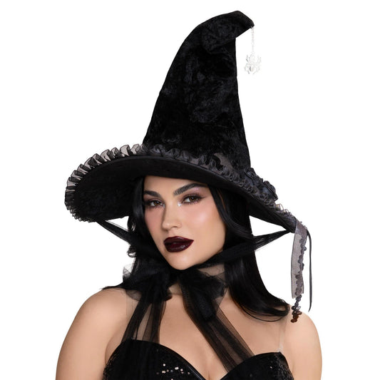Dark Lolita Velvet Witch Hat | NYC Costume Hat | Costume Headwear Shop