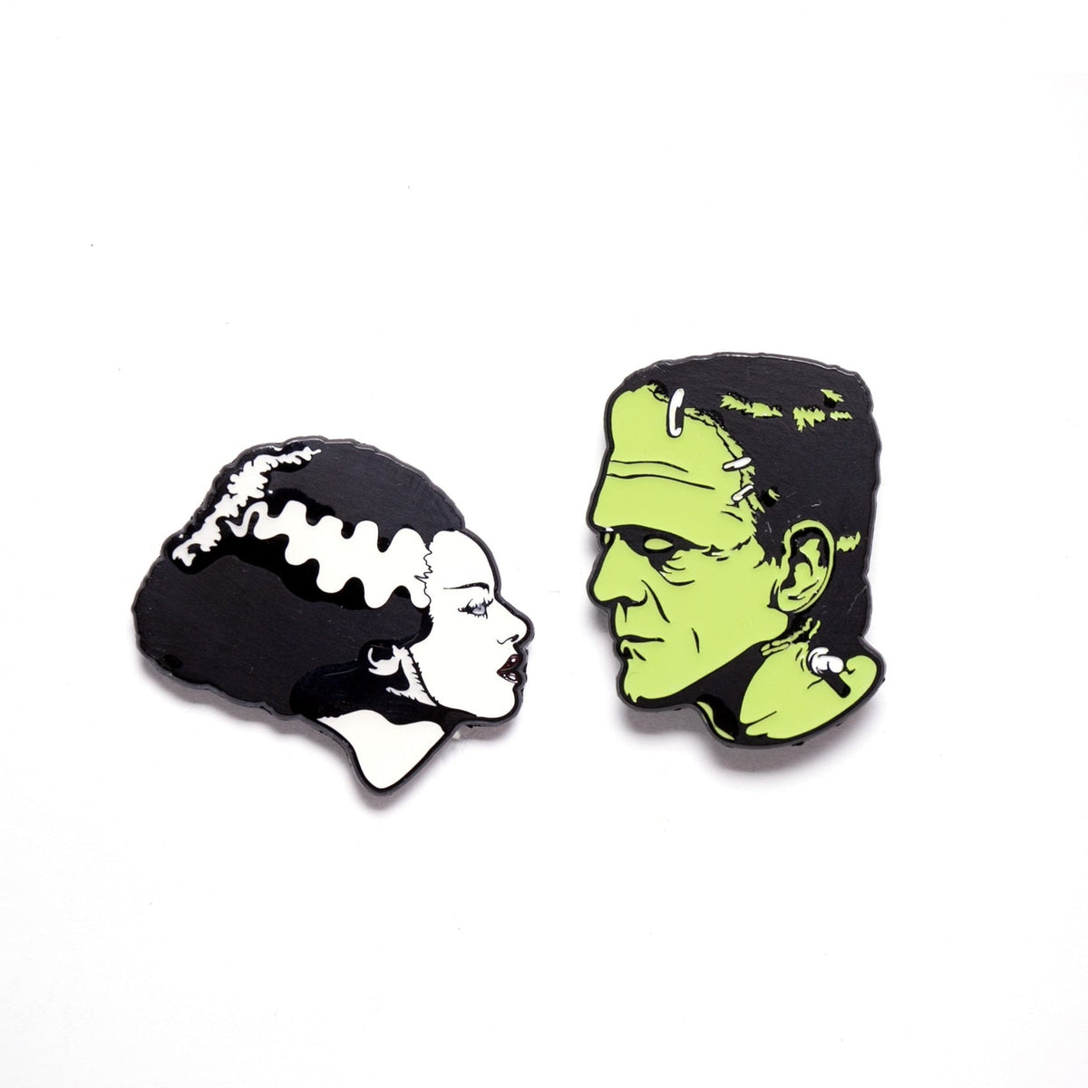 Bride & Frankenstein Pin Set | Horror Collectible Gift | NYC Halloween Store