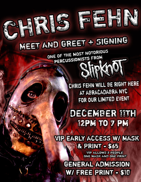 Chris Fehn Signing & Photo Op - Ticket Reservation | NYC Fan Event | Horror Convention Meet and Greet