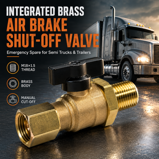 🔧 Heavy-Duty Brass Air Brake Cut-Off Valve – Built for Trucks & Semi Trailers