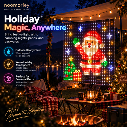 App-Controlled RGB Holiday String Lights-Christmas Smart Curtain Lights