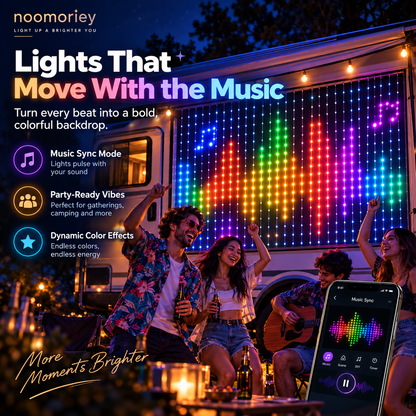 App-Controlled RGB Holiday String Lights-Christmas Smart Curtain Lights
