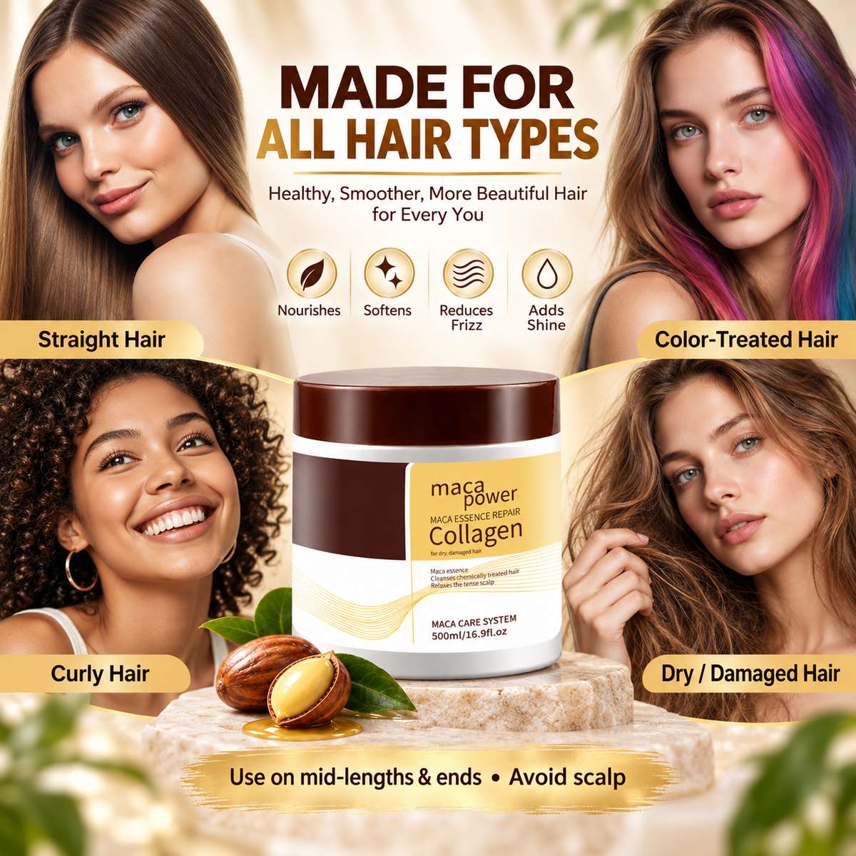 ✨Collagen Hair Mask – Repair for Dry, Frizzy & Damaged Hair