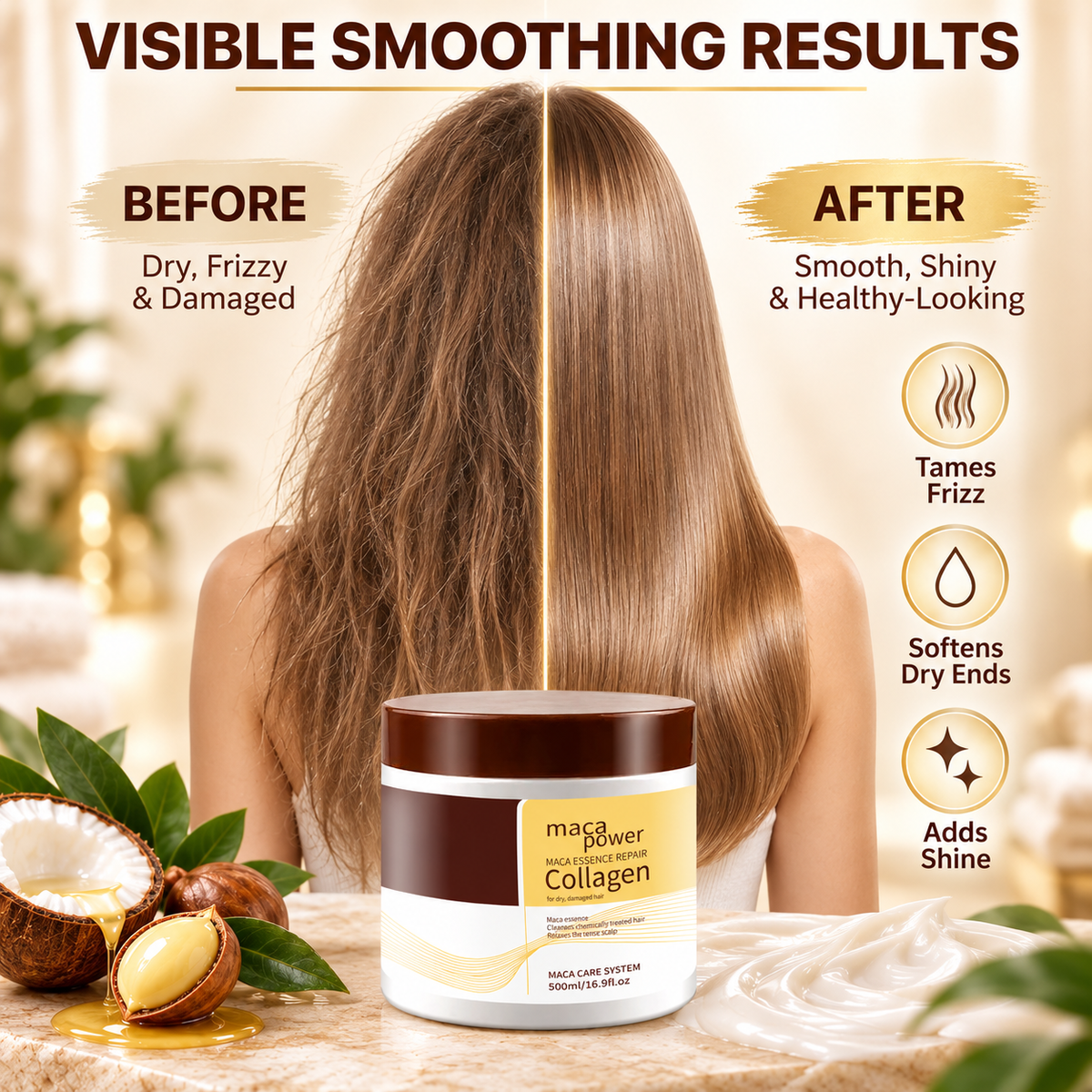 ✨Collagen Hair Mask – Repair for Dry, Frizzy & Damaged Hair