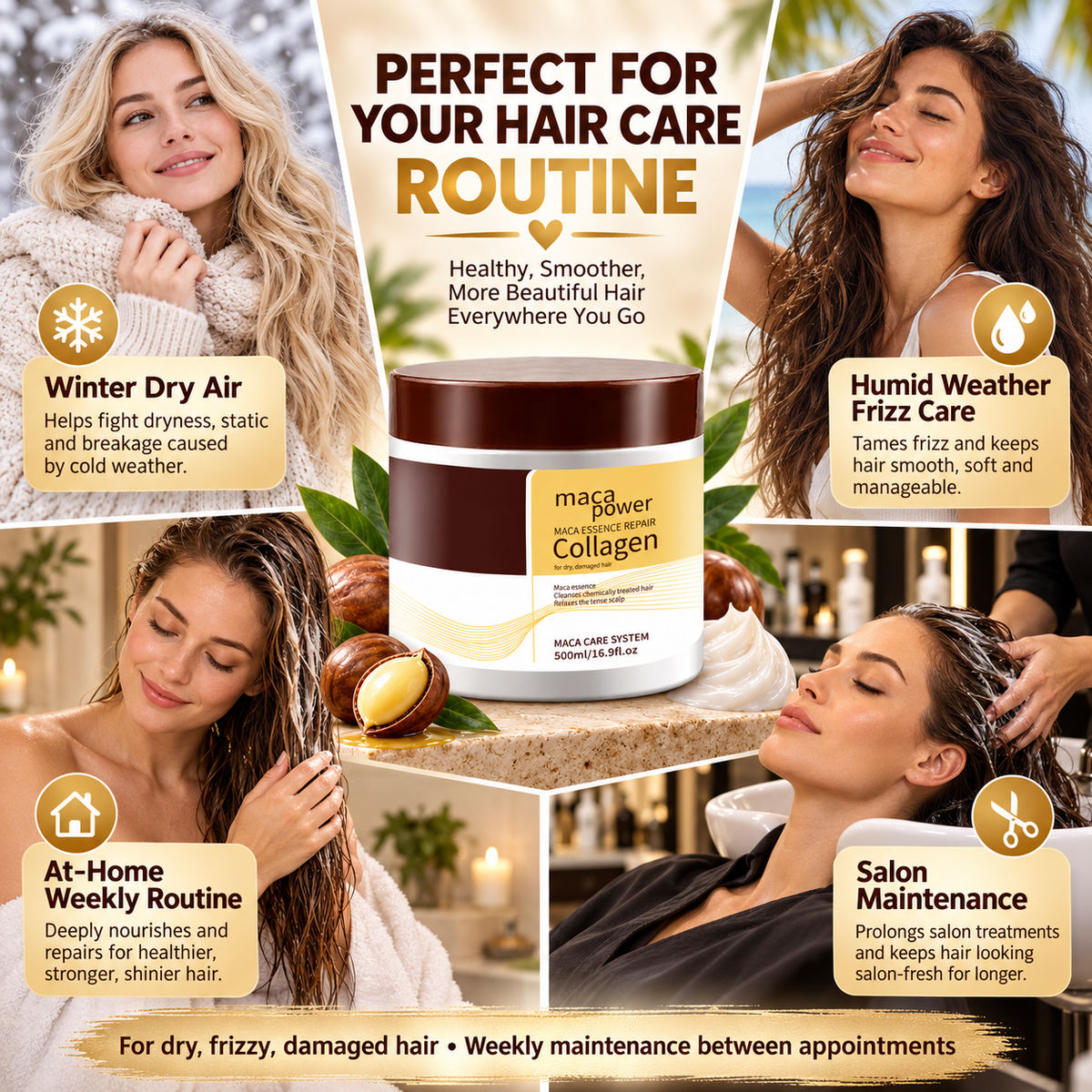 ✨Collagen Hair Mask – Repair for Dry, Frizzy & Damaged Hair