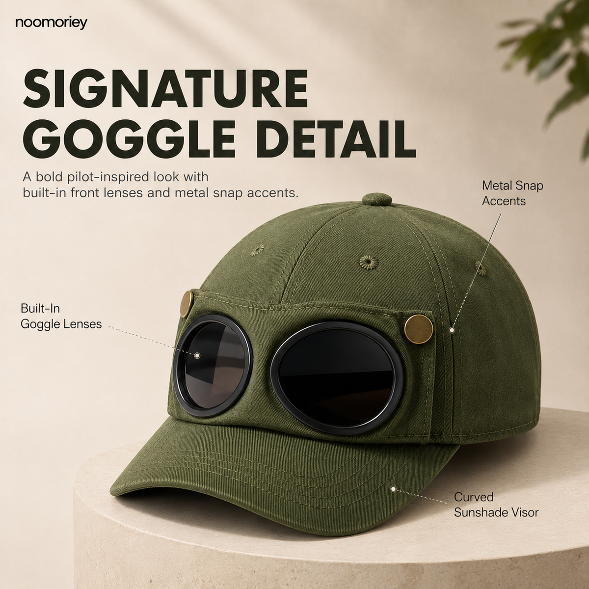 Ear-Style Aviator Baseball Cap – Streetwear Snapback Hat with Sun Protection