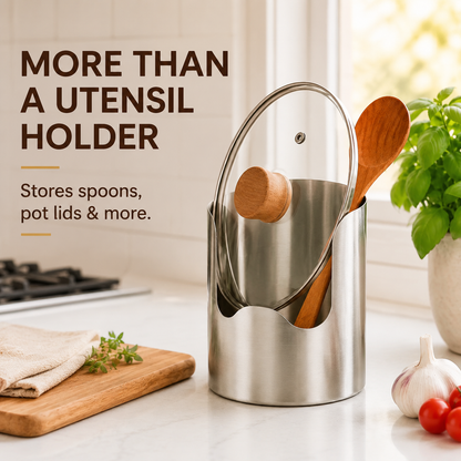 Stainless Steel Utensil Holder – Rust-Resistant Kitchen Organizer