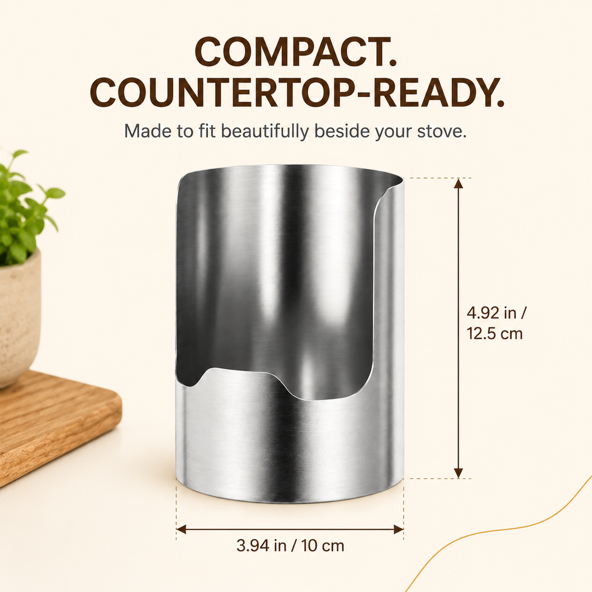 Stainless Steel Utensil Holder – Rust-Resistant Kitchen Organizer