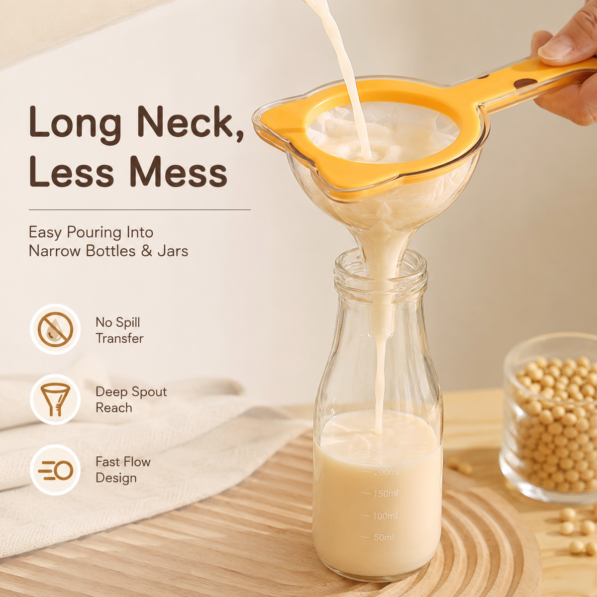🐱 Cat Ear Fine Mesh Strainer – Multi-Purpose Kitchen Filter for Coffee, Tea & Flour