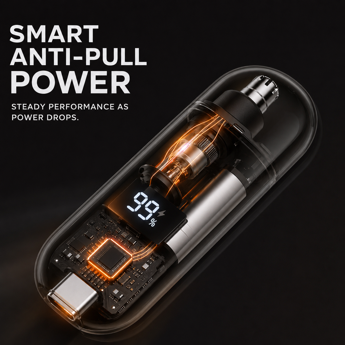 Professional Electric Nose & Ear Hair Trimmer | LED Display, Painless Nose, Eyebrow & Facial Hair Remover for Men & Women