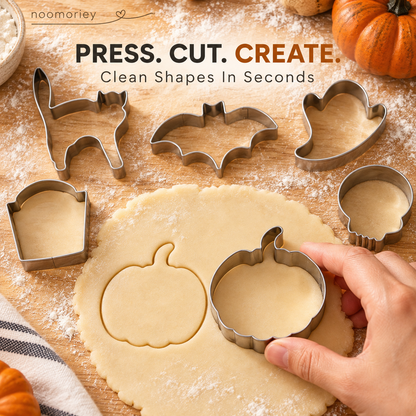 6 PCS Christmas & Halloween Stainless Steel Cookie Cutters – DIY Baking Mold Set！！！