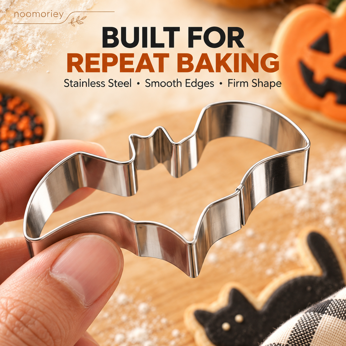 6 PCS Christmas & Halloween Stainless Steel Cookie Cutters – DIY Baking Mold Set！！！