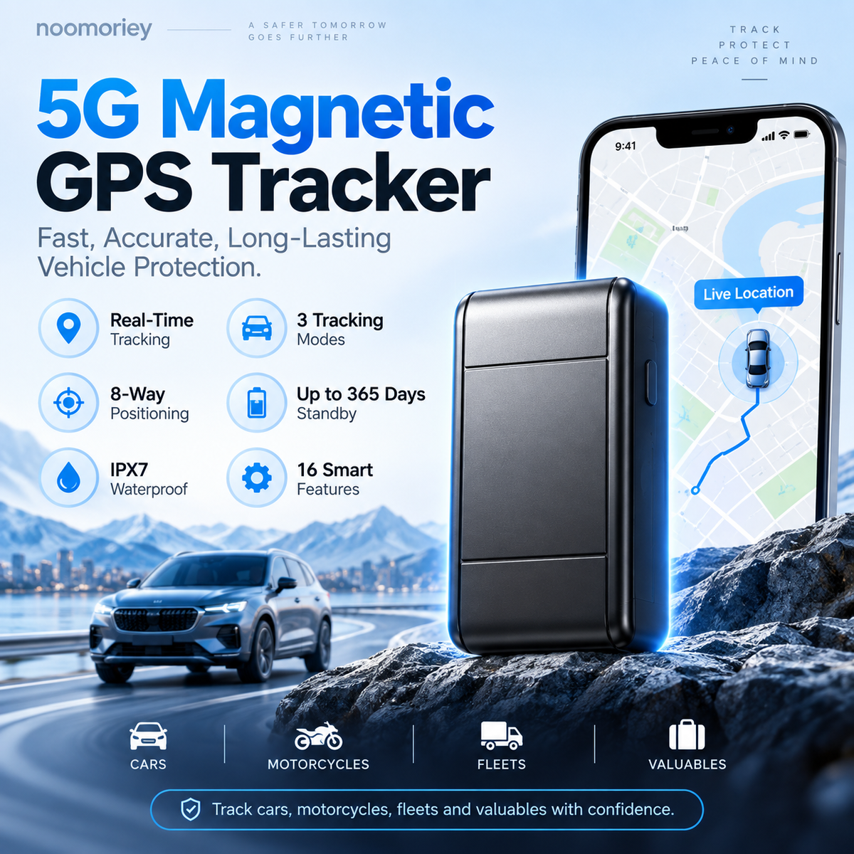 Smart 4G GPS Vehicle Tracker – Real-Time Locator & Anti-Theft Security System