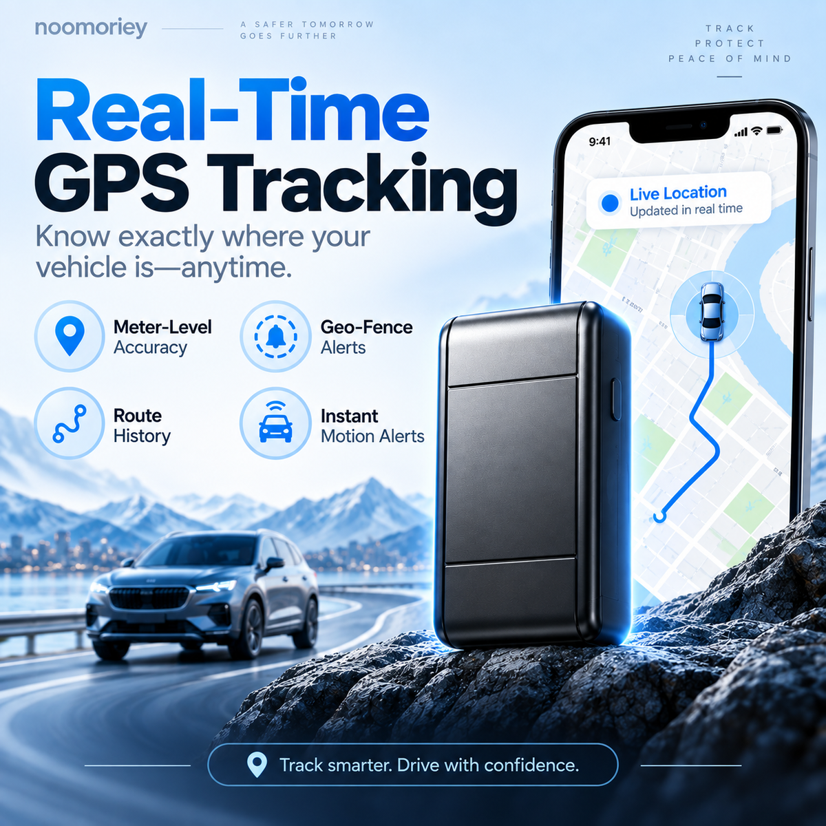 🚗 5G GPS Car Tracker – Real-Time Location, Anti-Theft Security System