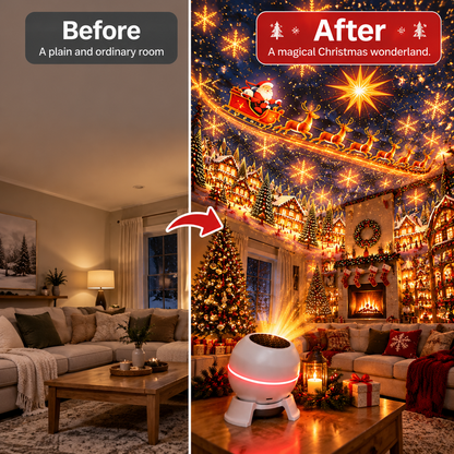 🎄 50% OFF Christmas Projection Night Light ✨ Create A Magical Holiday Wonderland At Home