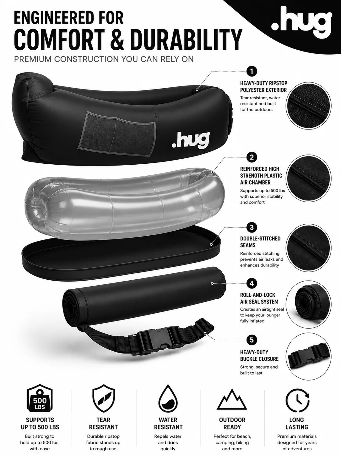 ●hug™ Inflatable Lounger