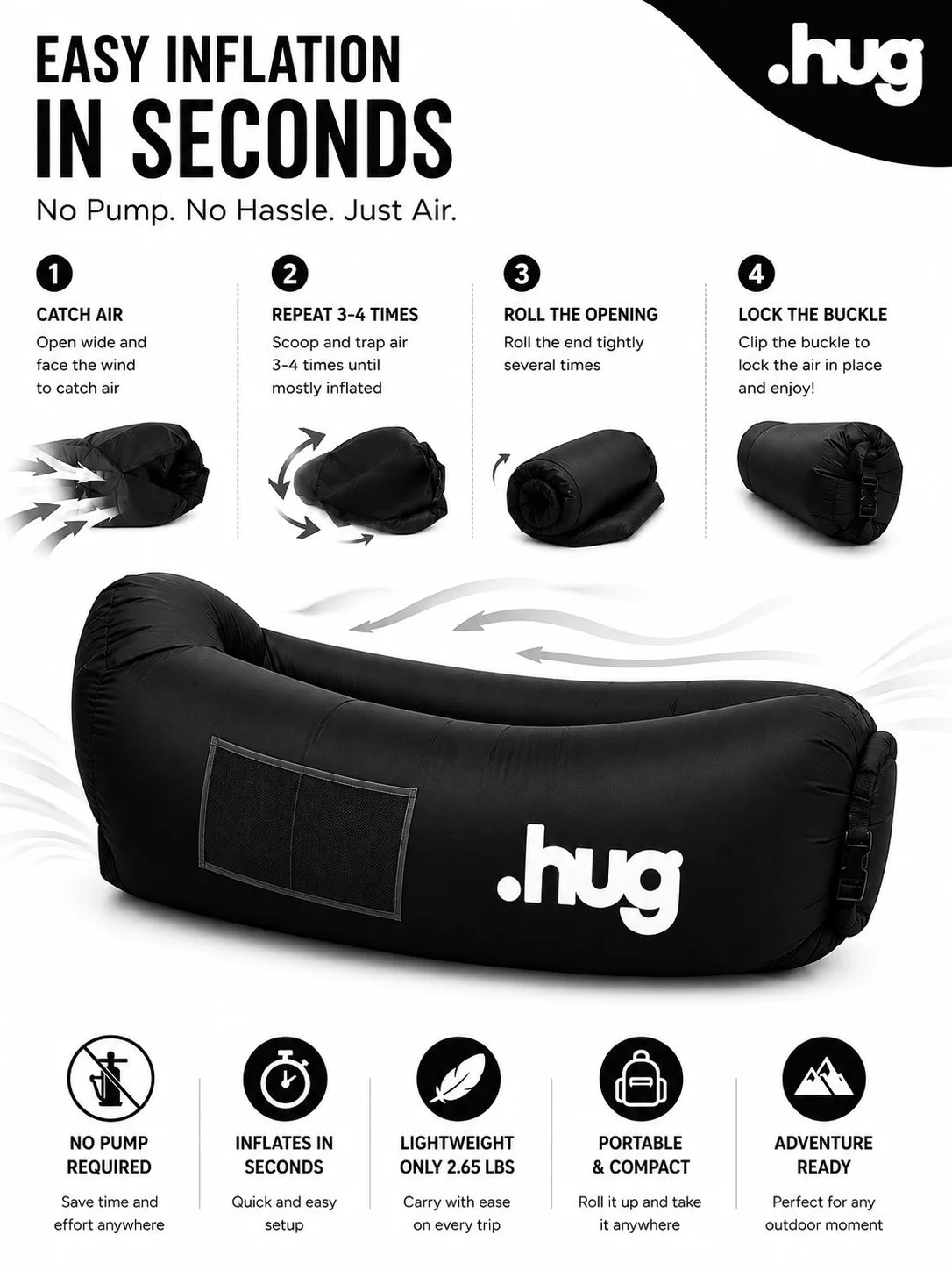 ●hug™ Inflatable Lounger