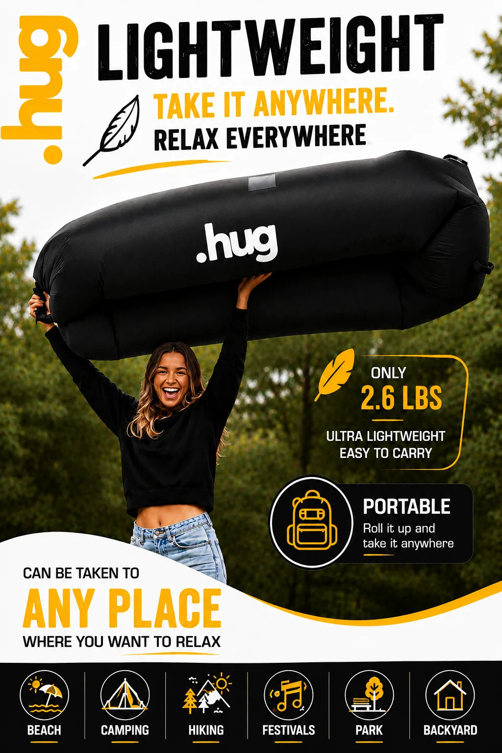 ●hug™ Inflatable Lounger
