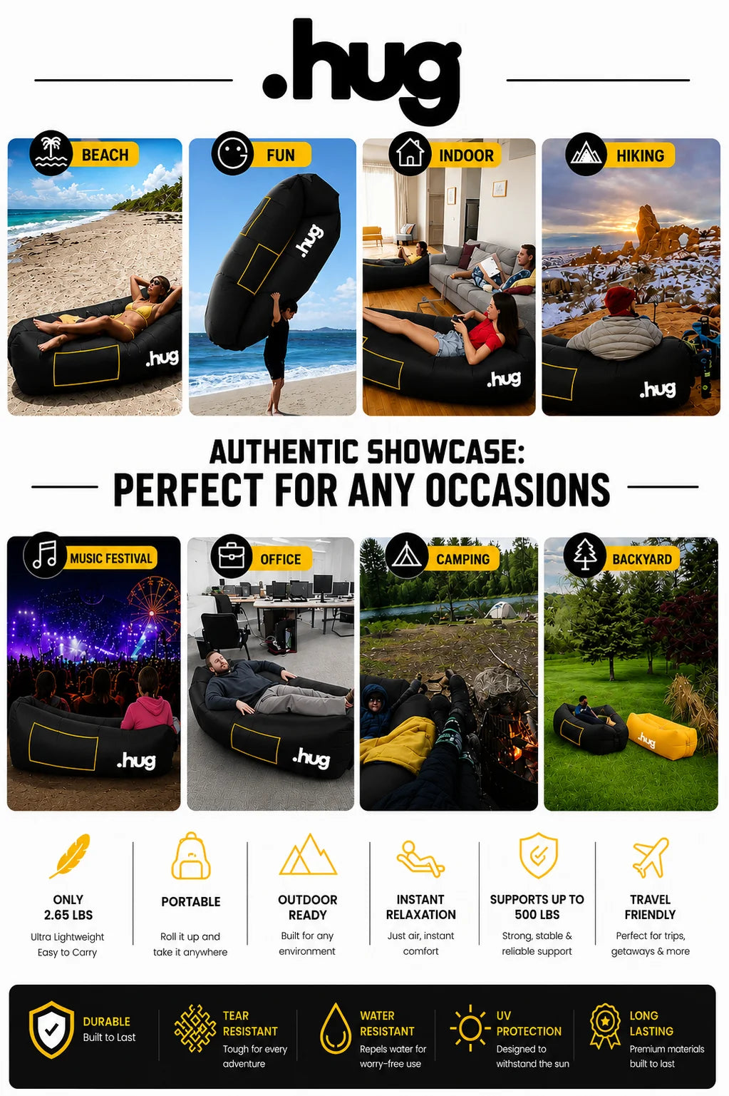 ●hug™ Inflatable Lounger