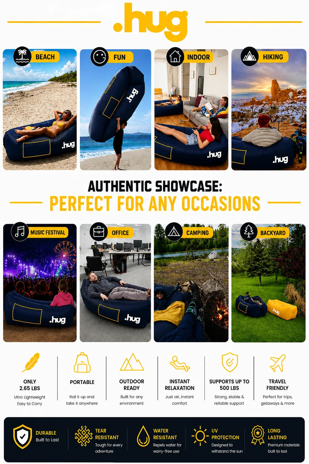 ●hug™ Inflatable Lounger