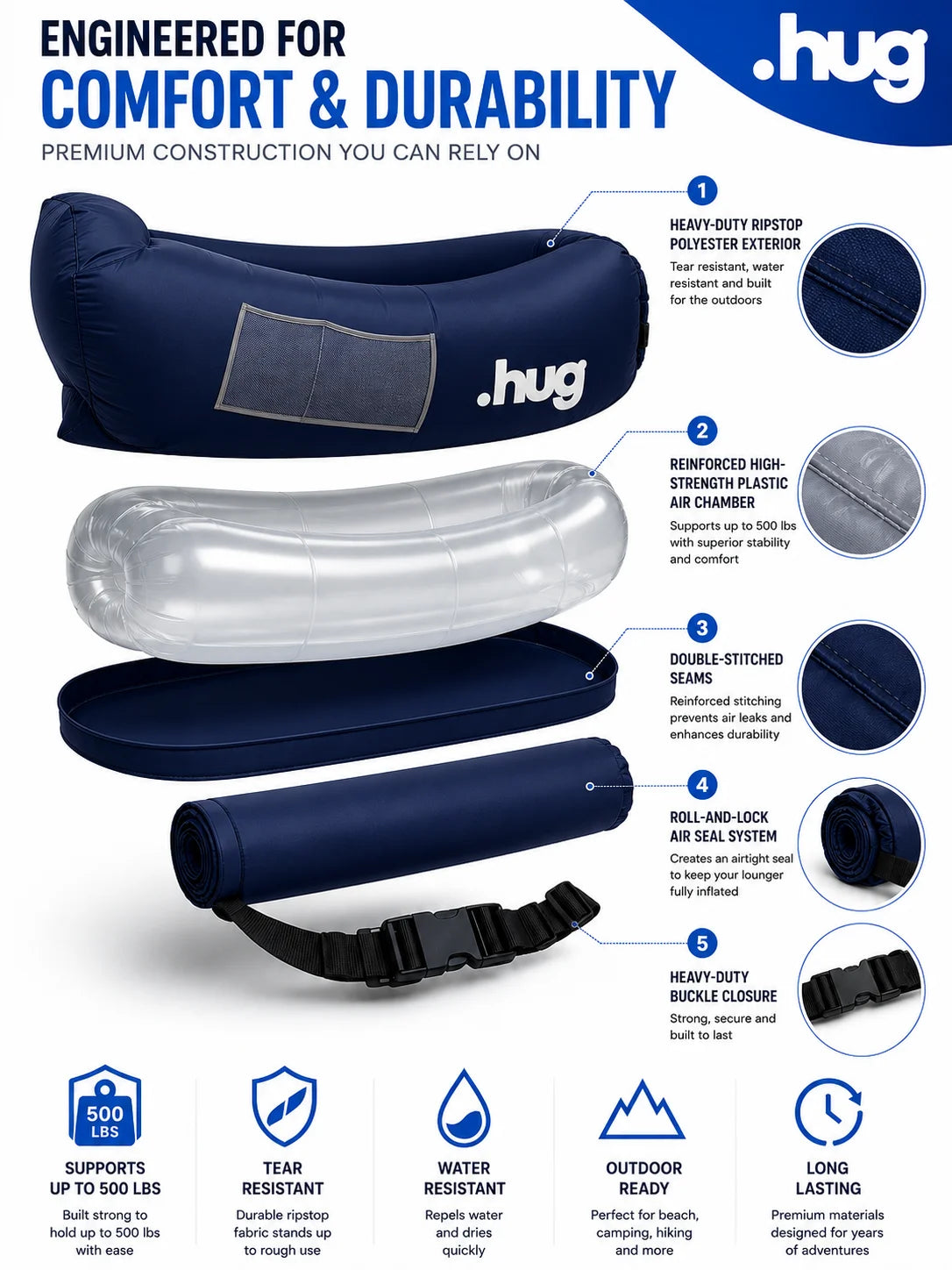 ●hug™ Inflatable Lounger