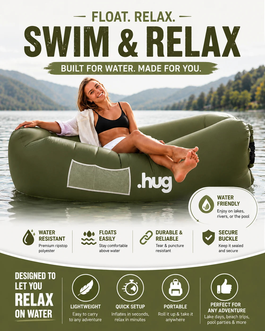 ●hug™ Inflatable Lounger