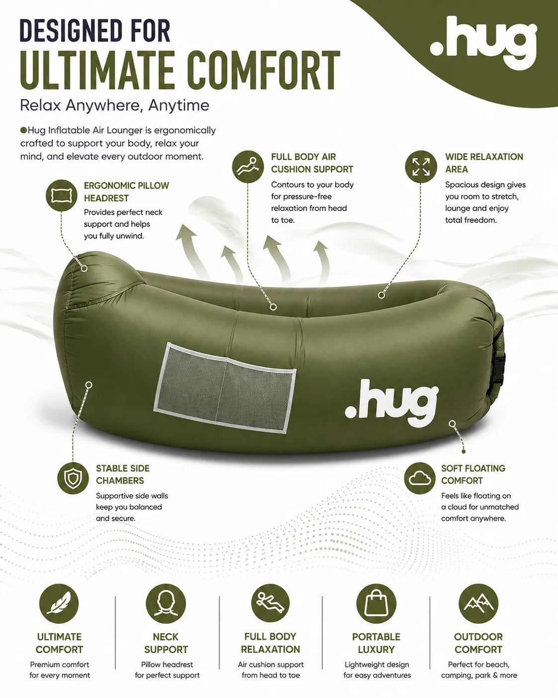 ●hug™ Inflatable Lounger