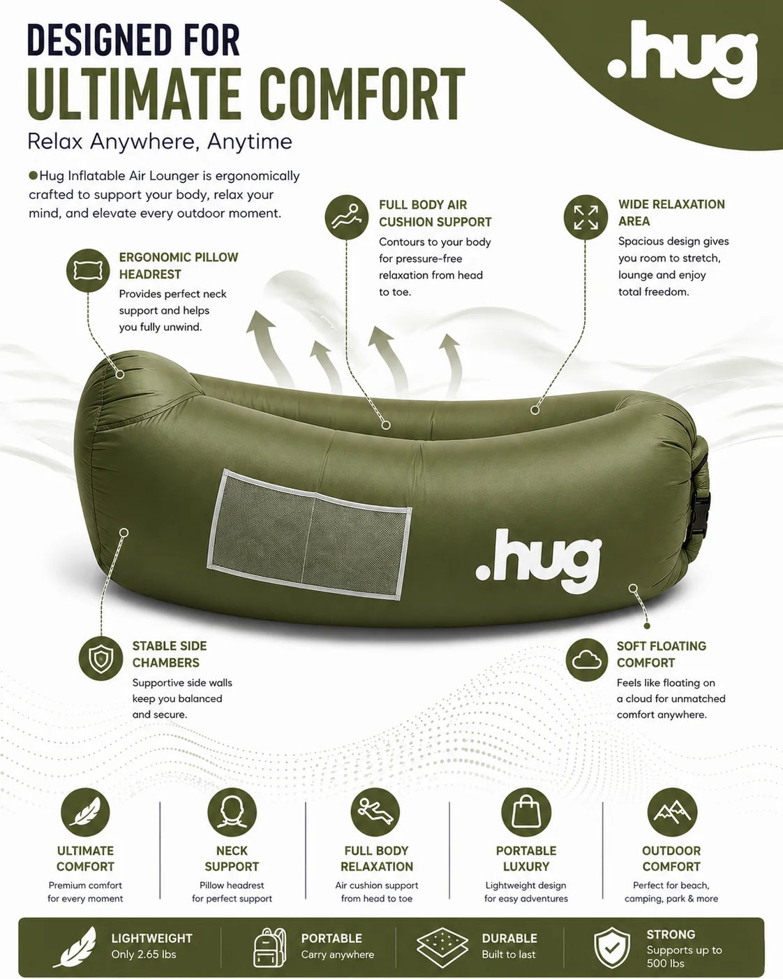 ●hug™ Inflatable Lounger