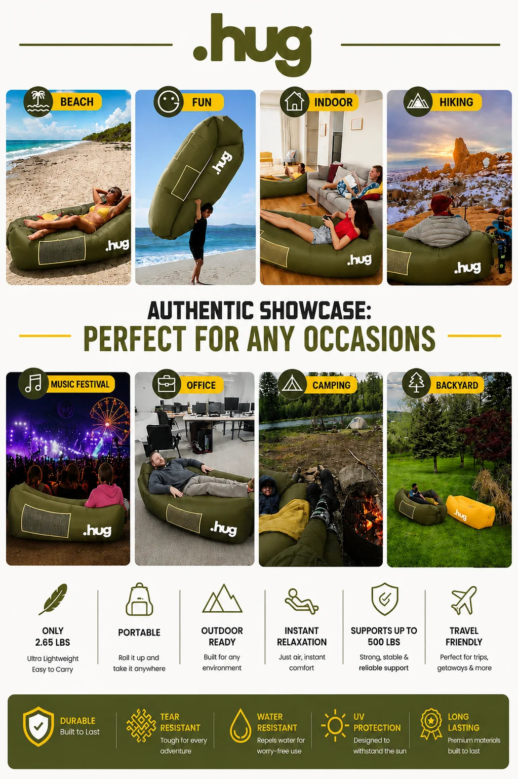 ●hug™ Inflatable Lounger