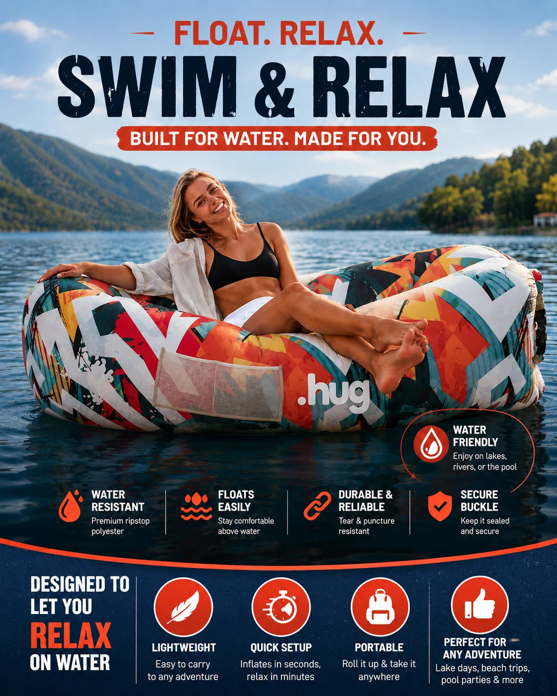 ●hug™ Inflatable Lounger