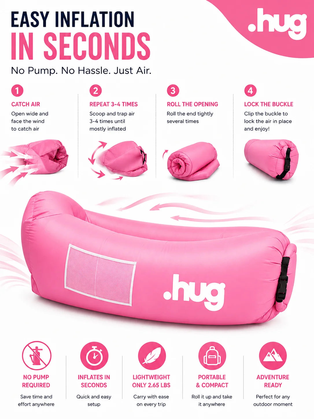 ●hug™ Inflatable Lounger