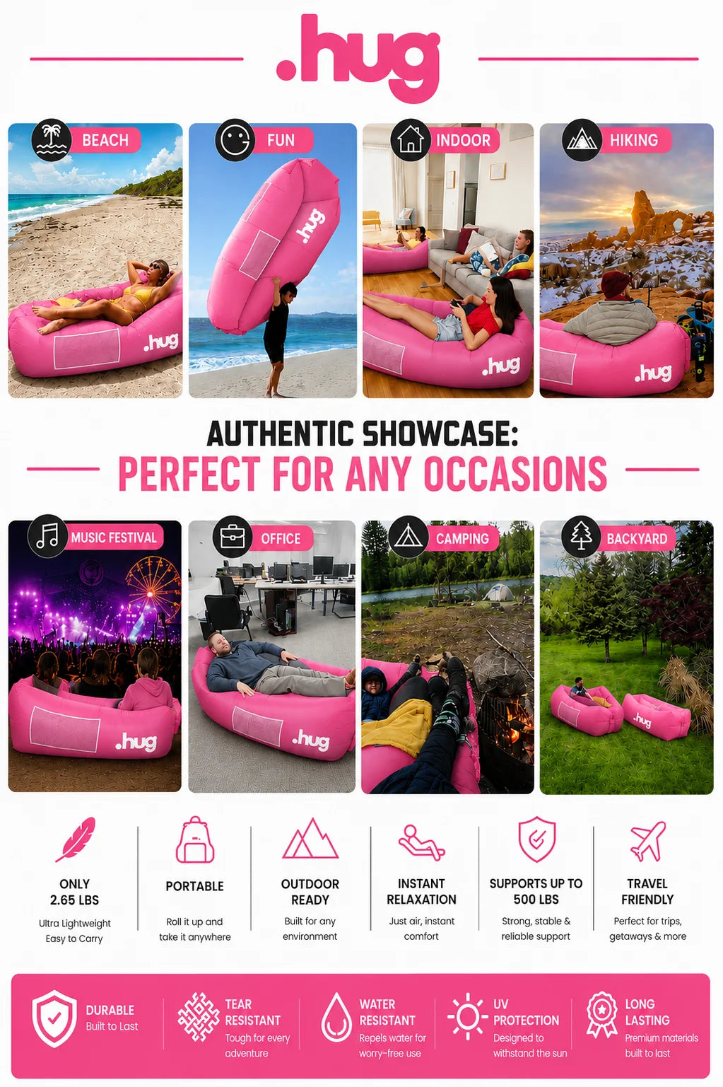 ●hug™ Inflatable Lounger