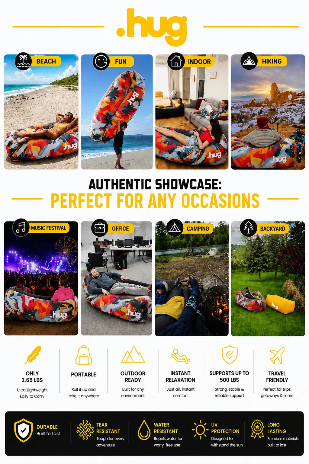 ●hug™ Inflatable Lounger