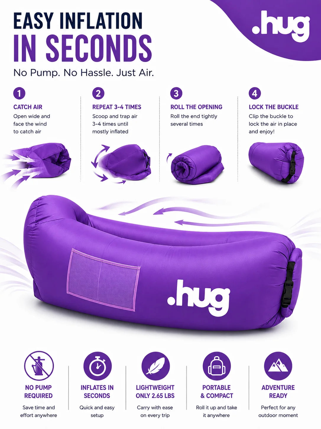 ●hug™ Inflatable Lounger