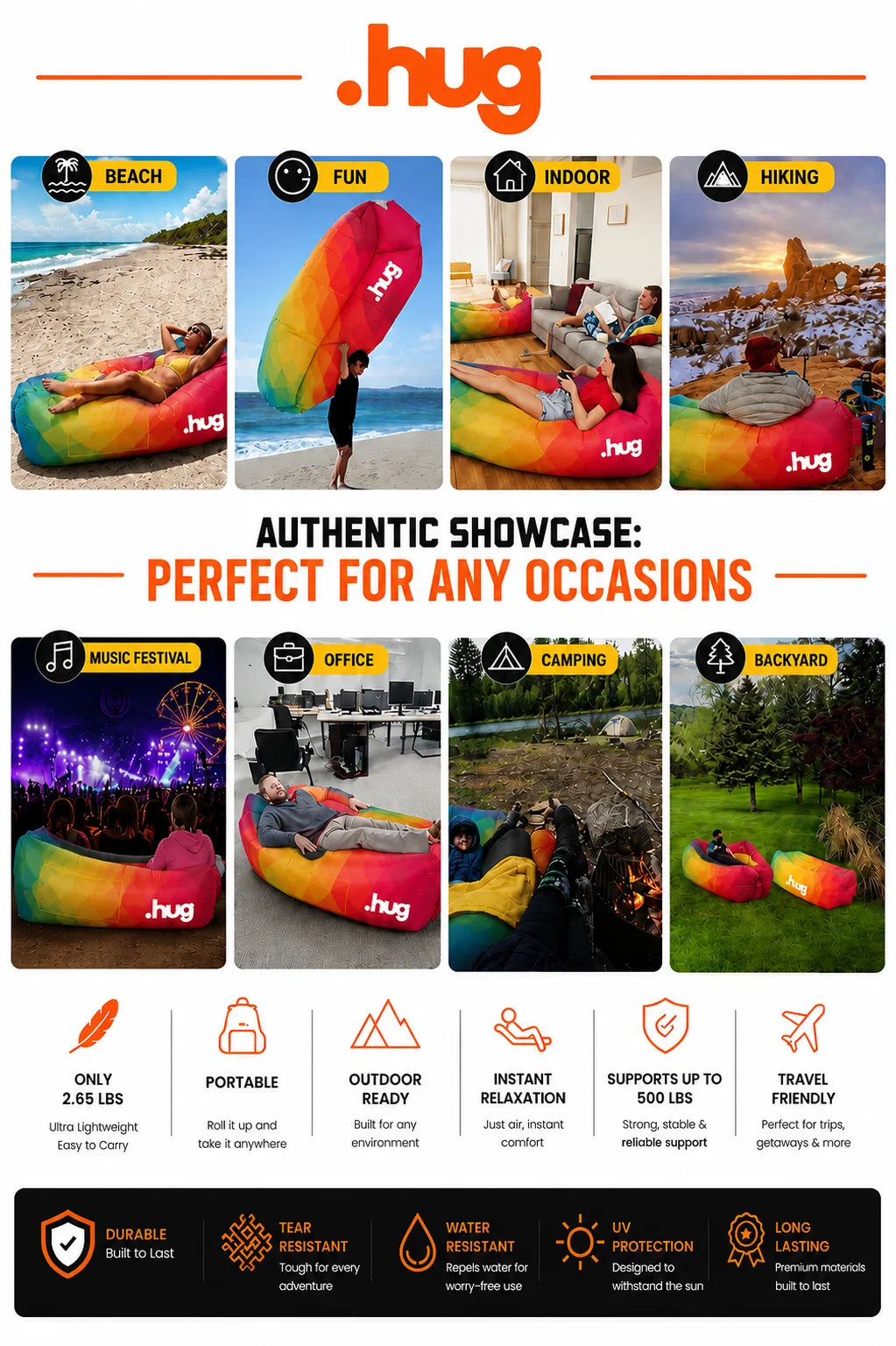●hug™ Inflatable Lounger