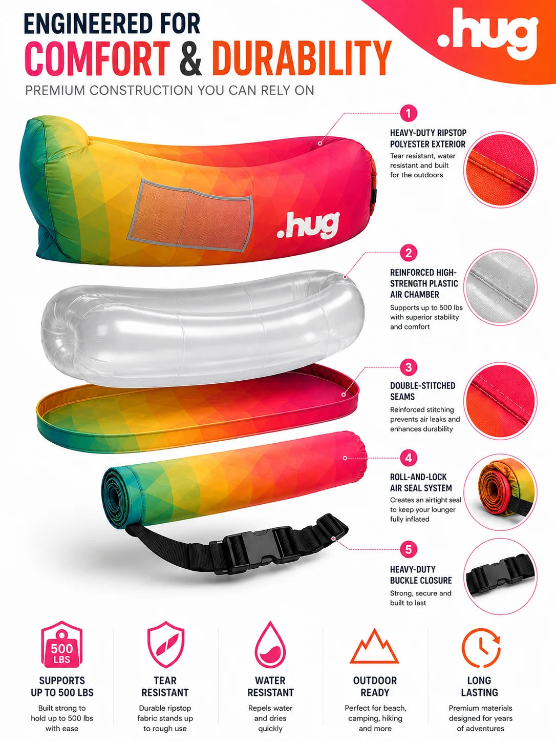 ●hug™ Inflatable Lounger