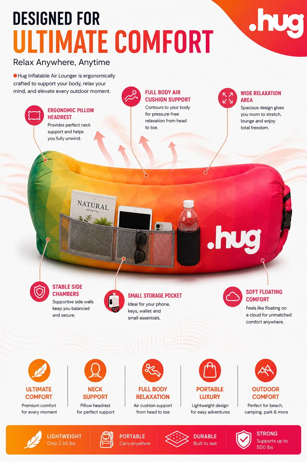 ●hug™ Inflatable Lounger