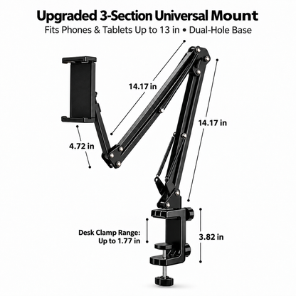 🔥 50% OFF 360° Adjustable Metal Tablet Stand – Hands-Free Holder for Bed & Desk